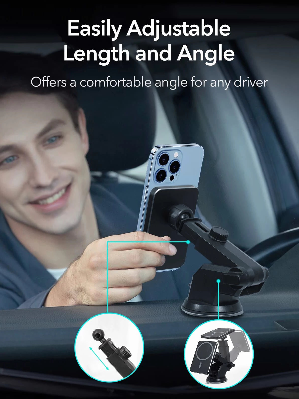 Magnetic Car Phone Holder and Wireless Charger